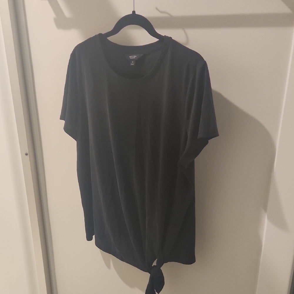 Chic Black Short Sleeve Women's Top